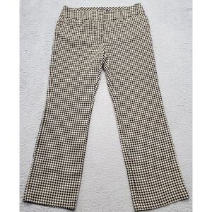 7th Avenue Pants Womens Size 6 Multi Houndstooth Casual Flat Front‎ Straight Leg
